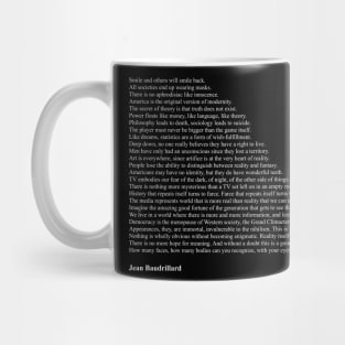 Jean Baudrillard Quotes Mug